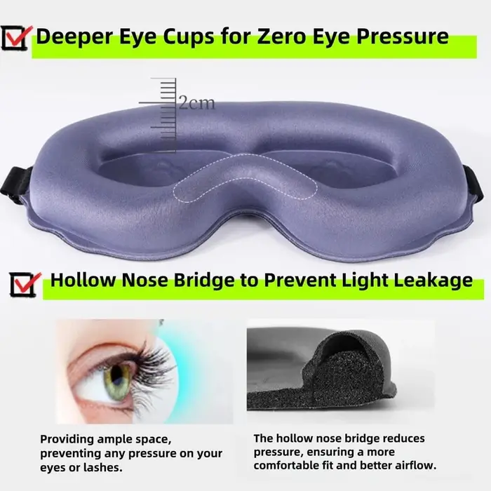 Masque de sommeil 3D anti-lumière