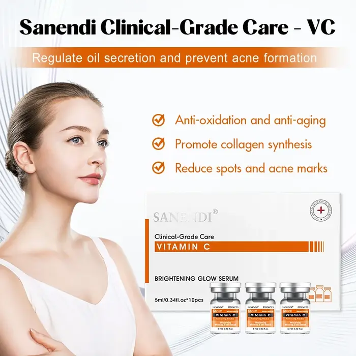 Sérum à Ampoule C vitique à Six peptides pour le visage