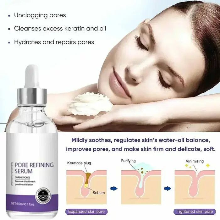 Sérum de rétrécissement des pores du visage
