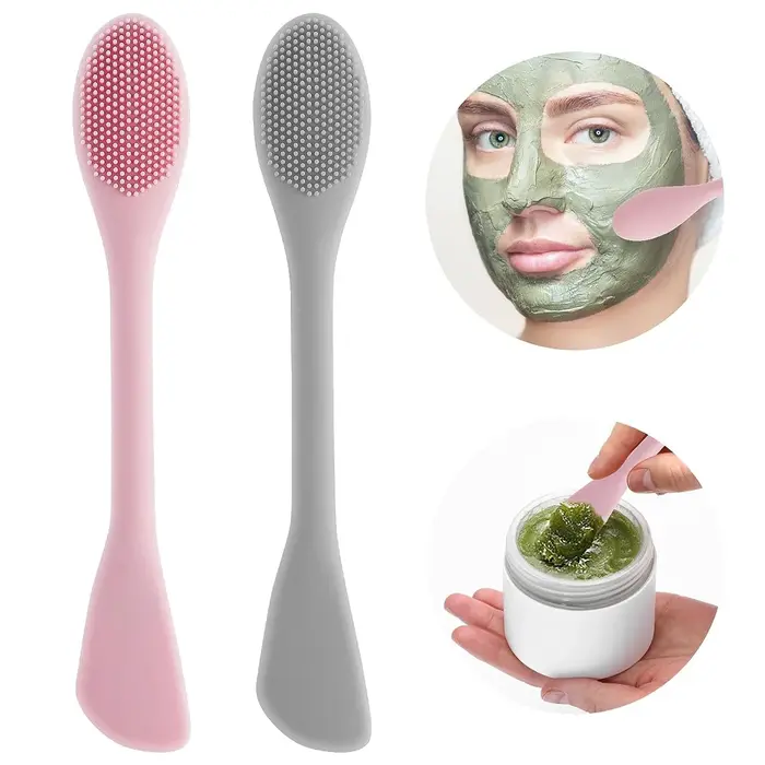 1PC Brosse nettoyante pour le visage en silicone à double tête