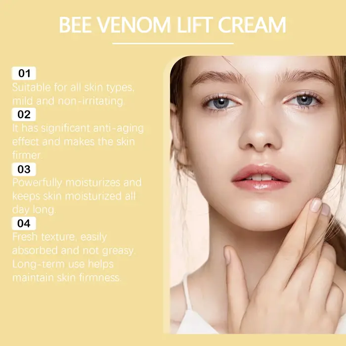 Crème pour le visage au venin d'abeille