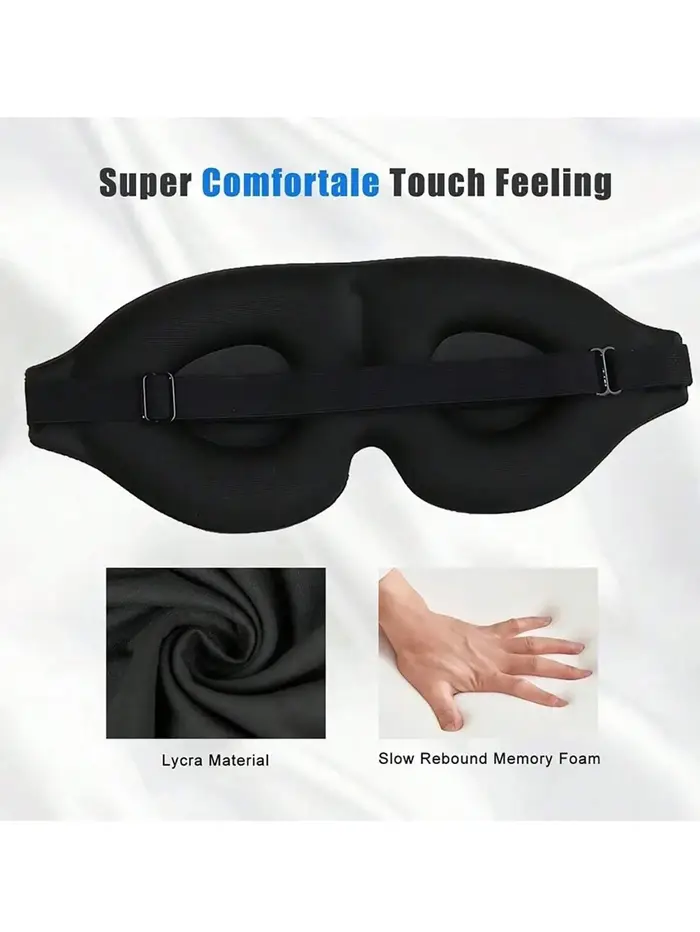 Masque de sommeil de contour 3D avec bouchons d'oreilles