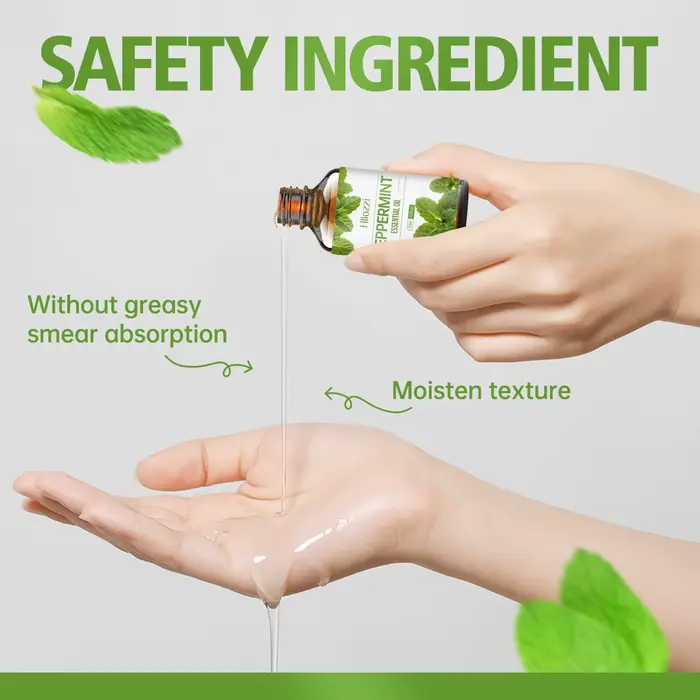 100 ml/60 ml/30 ml huile essentielle de menthe poivrée hydratante multifonctionnelle