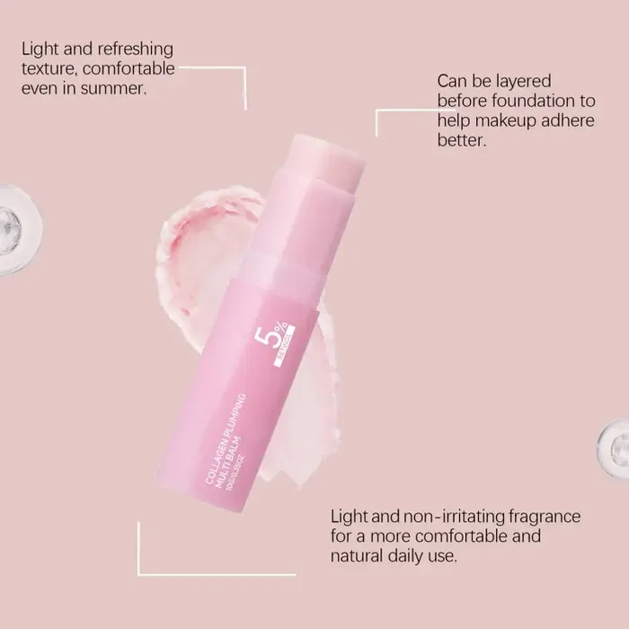 Baume Multi-Action Repulpant au Collagène 5% Rétinol Raffermissant Liftant Atténue les Ridules Hydratant Éclatant Améliore l'Élasticité Stick Anti-Rides