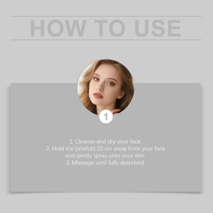 Brume hydratante pour le visage au collagène et aux peptides, légère, non collante, spray hydratant quotidien doux, rafraîchissant et apaisant pour tous types de peau
