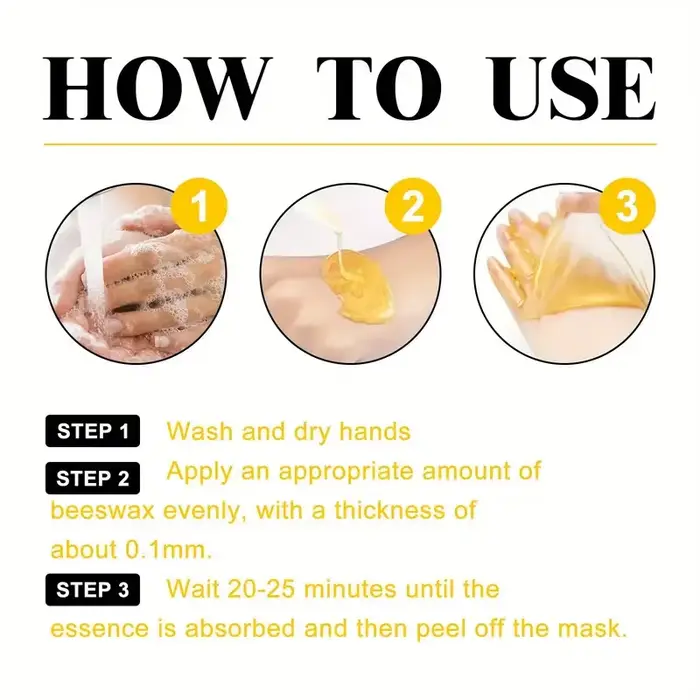 Masque exfoliant hydratant au miel pour les mains