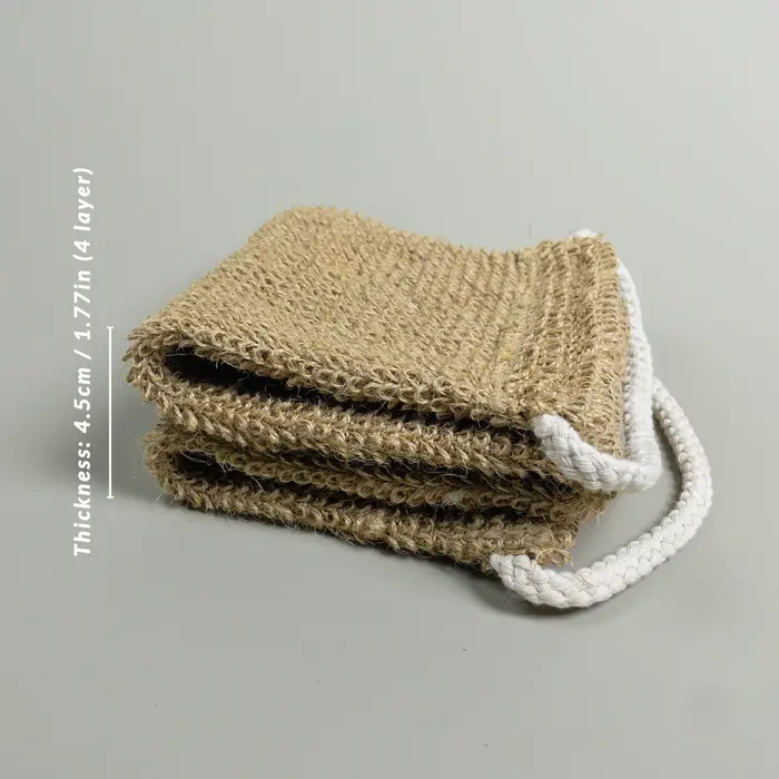 Épurateur de dos exfoliant en Jute naturel