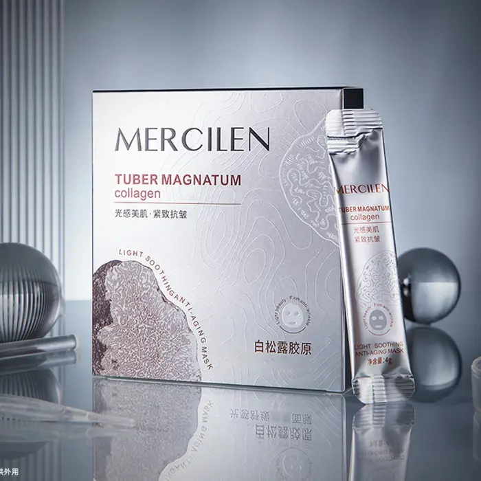 20 pièces Mercilen blanc truffe dormir masques pour le visage Anti rides hydratant Anti-âge blanchissant masque Facial soins de la peau