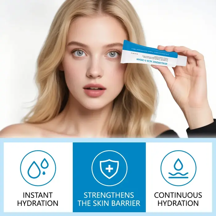 Acide hyaluronique 9 crème complexe vitamine B5 hydratation profonde Anti-âge apaise l'irritation accélère la barrière de guérison soin réparateur