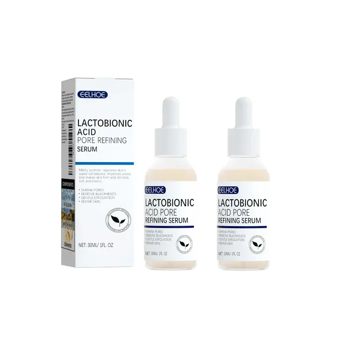 EELHOE acide lactobionique rétrécit les pores sérum pour le visage réparation de la peau enlever les points noirs acné