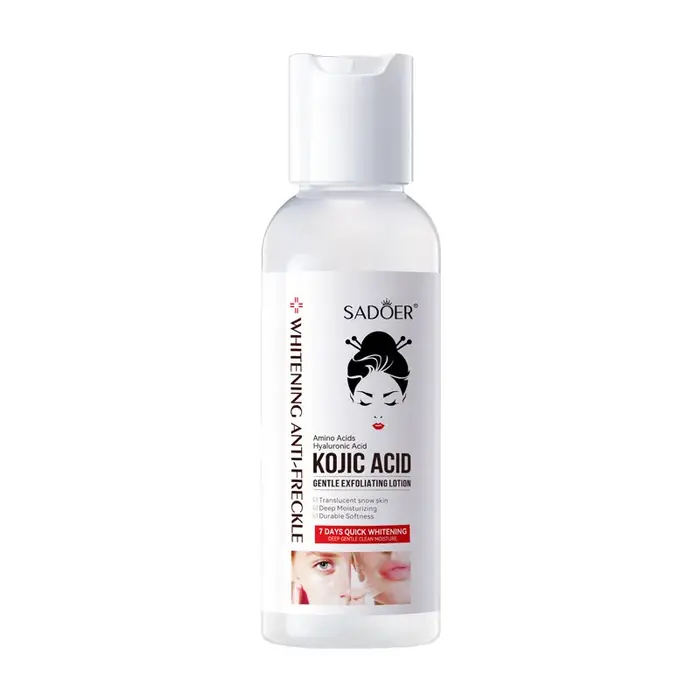Lotion exfoliante douce à l'acide kojique 100 ml, exfoliant éclaircissant à la noix de coco avec aci