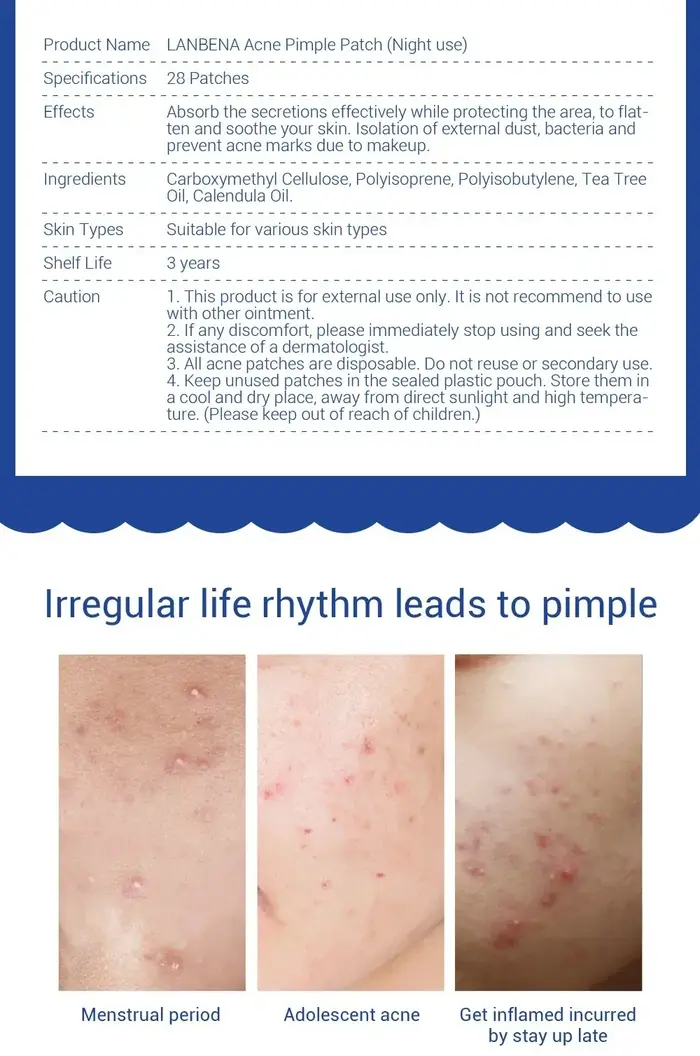 Réparation acné Patch soins de la peau du visage estompe les imperfections boutons marques fermées