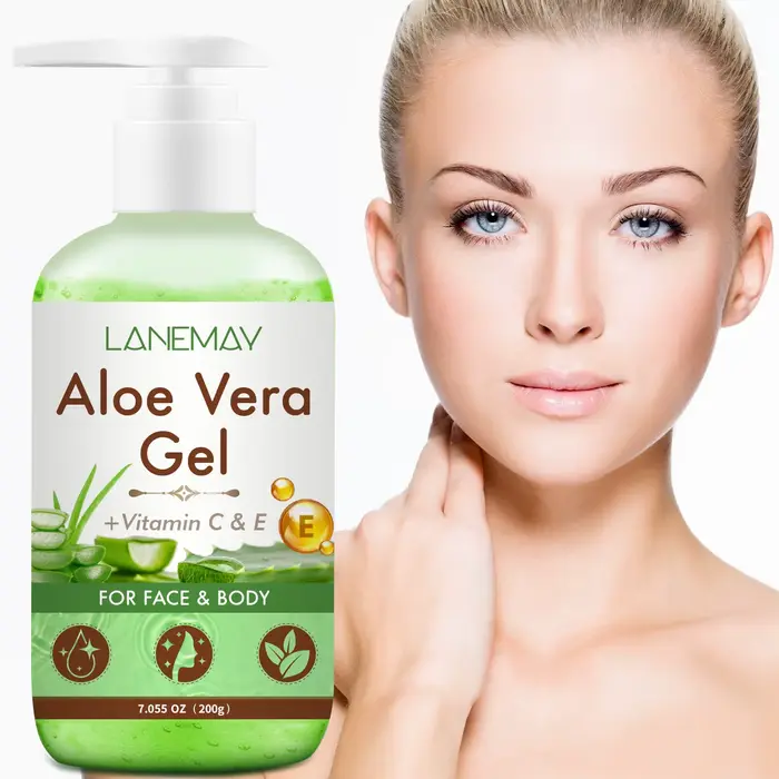 Gel d'aloe Vera à la vitamine C et E pour le visage et le corps