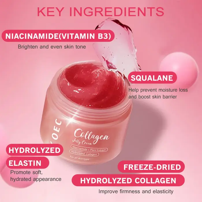 KOEC – crème de gelée de collagène pour soins de la peau, 100ml, Gel hydratant, raffermissant, lissa