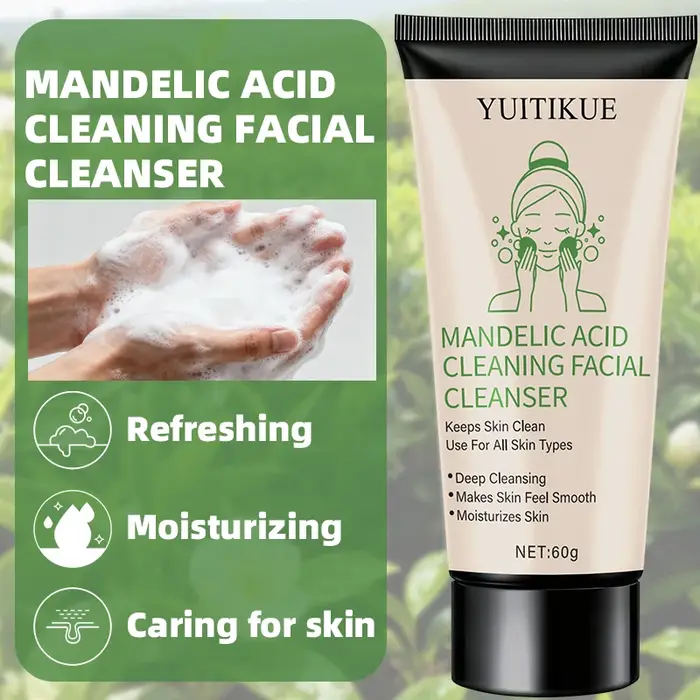 YUITIKUE Nettoyant pour le visage 60g - Formule à l'acide mandélique