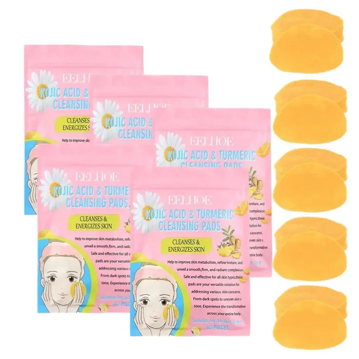 Coussinets nettoyants exfoliants pour le visage