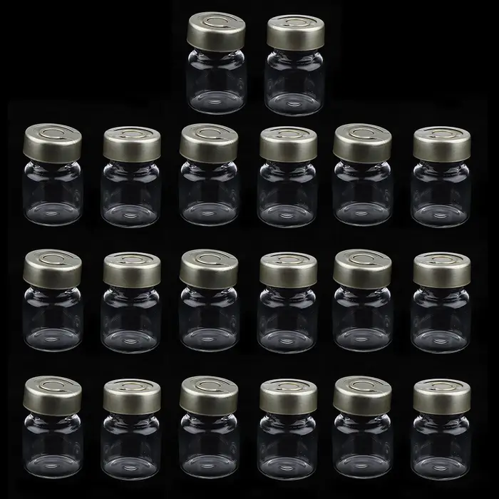 Africsterys-Flacons de Sérum en Verre Scellé, Liquide HI, Beaucoup Transparent, 20 Pièces