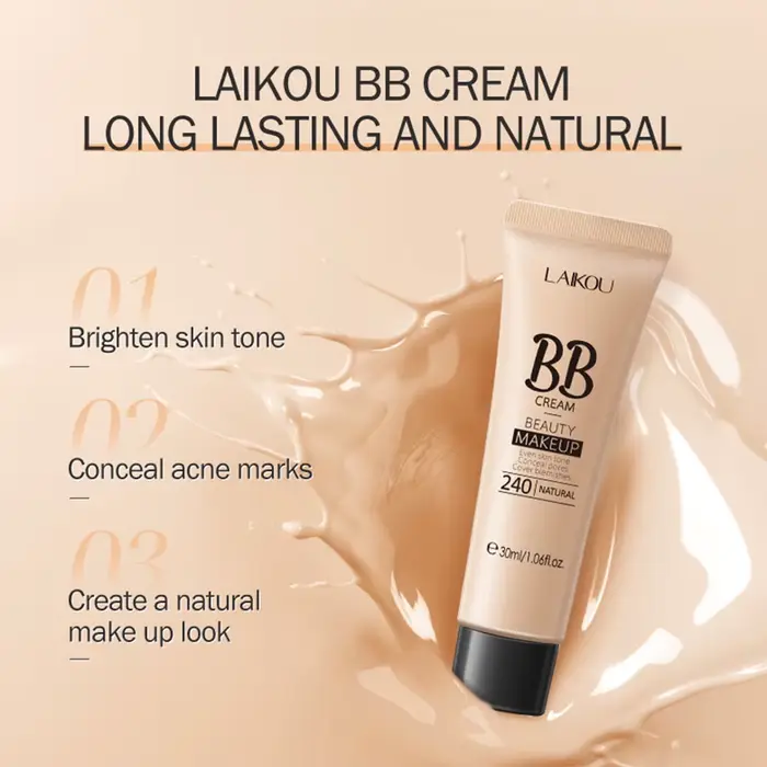LAIKOU BB crème longue durée imperméable même le teint de la peau dissimuler les Pores couvrir les imperfections beauté visage maquillage 30ml