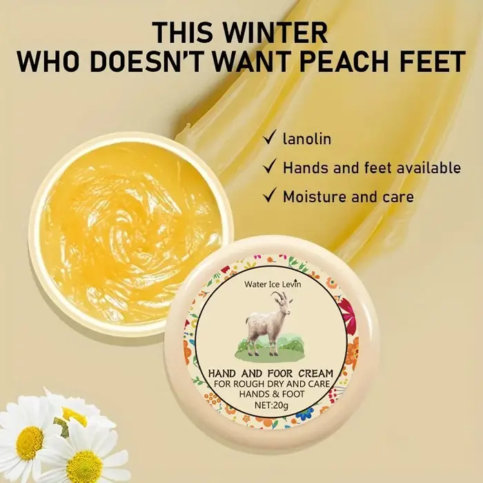 La pommade pour les mains et les pieds craquelés est riche en miel et à l'acide hyaluronique