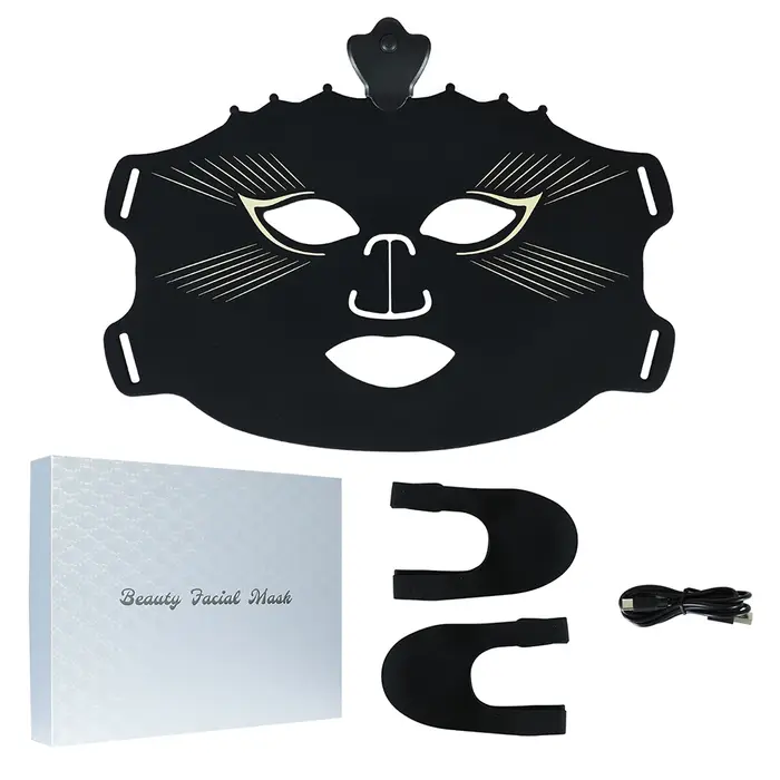Masque facial ou pour le cou à LED 7 couleurs avec 80 lumières