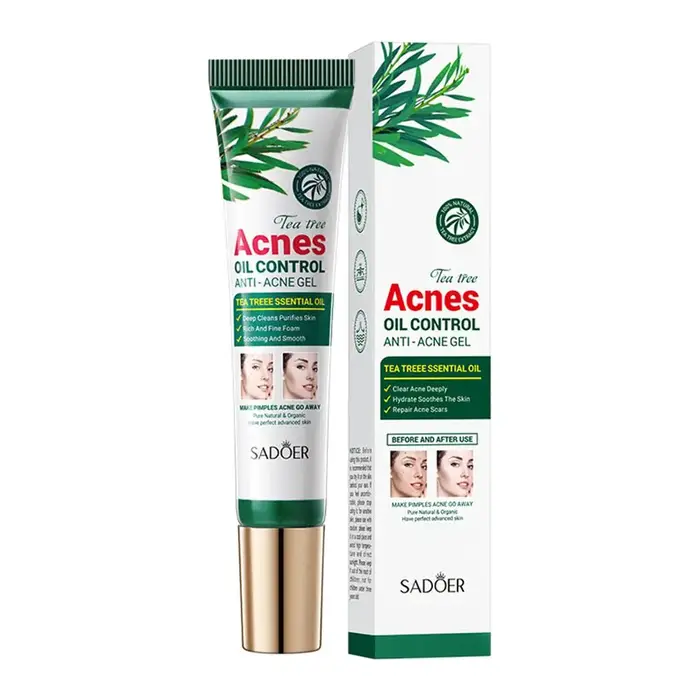 SADOER arbre à thé crème anti-acné contrôle de l'huile GEL