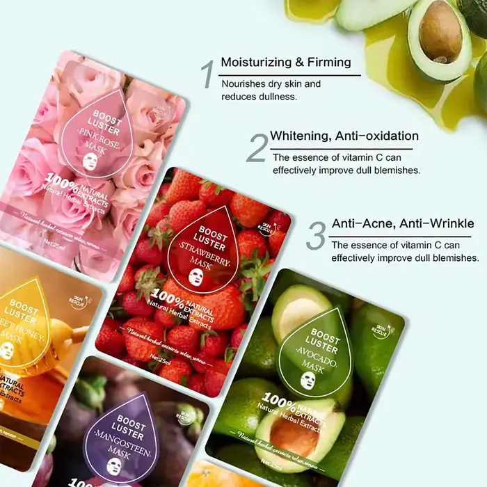 Masque facial hydratant éclaircissant AILKE avec vitamine C