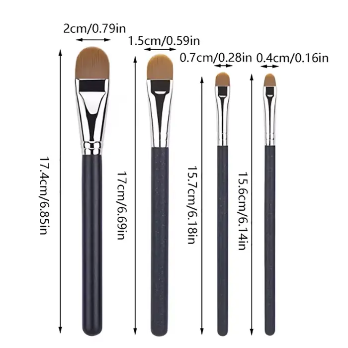 Pinceau de maquillage correcteur de fond de teint Ultra-fin rond plat, outil de maquillage professio