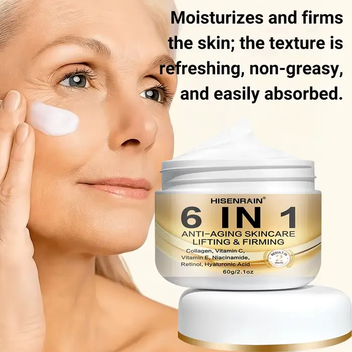 HISENRAIN Crème raffermissante anti-âge 6 en 1 – Crème anti-rides
