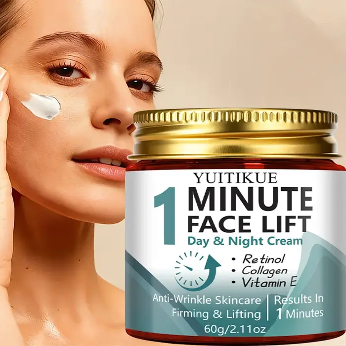 Crème de jour et de nuit liftante pour le visage de 1 minute