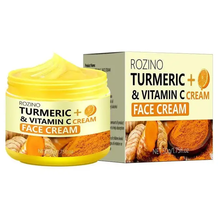 Crème hydratante au curcuma, rides lisses, contrôle du sébum au collagène, soins pour la peau, cosmé