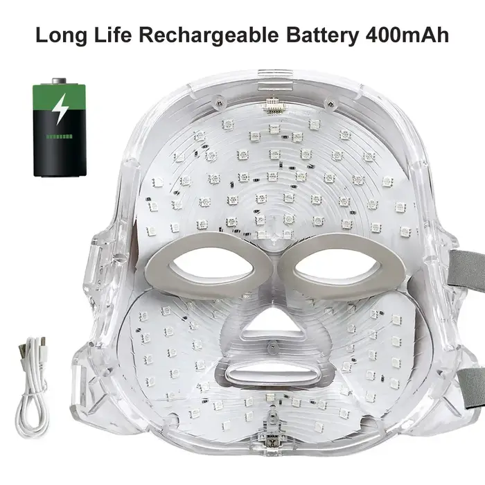 Masque facial LED, thérapie à la lumière