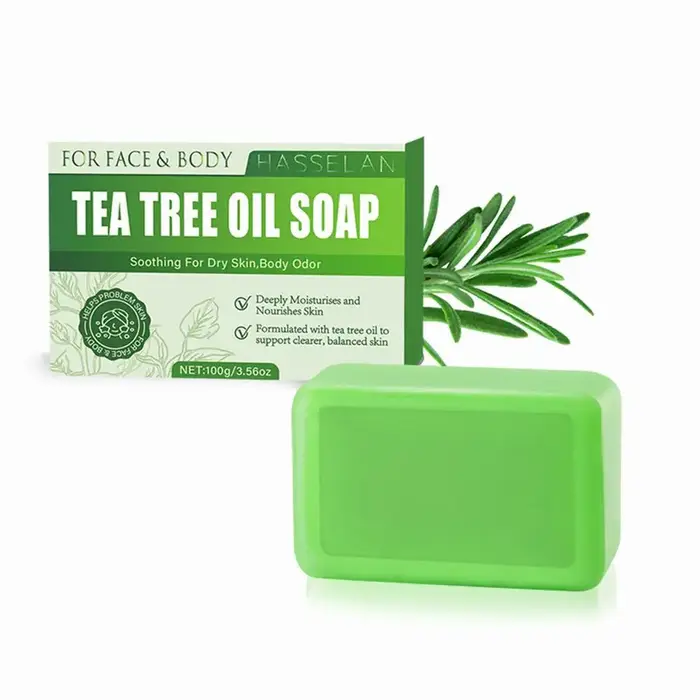 Savon à l'huile d'arbre à thé 100G, savon artisanal à l'huile d'arbre à thé, savons naturels pour le
