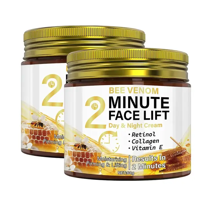 Crème de jour et de nuit anti-âge au venin d'abeille avec rétinol et collagène - Traitement hydratant et raffermissant intensif