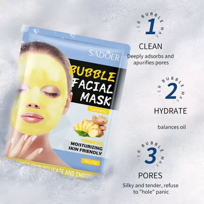 20 masques à bulles au charbon de bambou