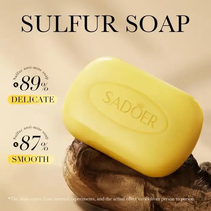 Savon Nettoyant au Soufre pour Visage et Corps – Anti-Acné