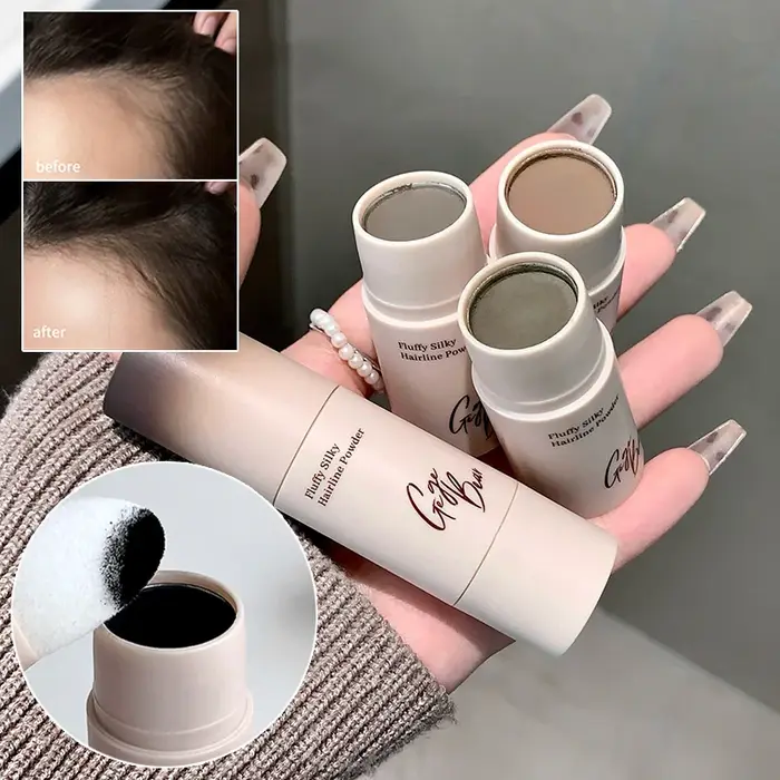 Poudre de camouflage pour la ligne des cheveux