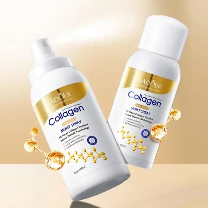 SADOER Spray Hydratant au Collagène 100ml Brume Hydratante avec Technologie Protéinée Active pour une Nutrition Quotidienne et un Soin Doux de la Peau