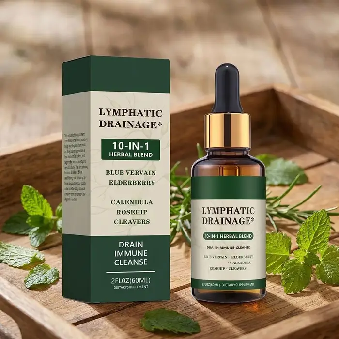 Teinture à base de plantes pour drainage lymphatique 10 en 1