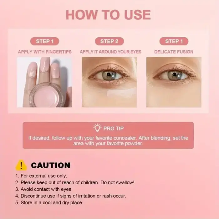 Crème hydratante éclaircissante pour les yeux et contour du visage - Couvrance totale