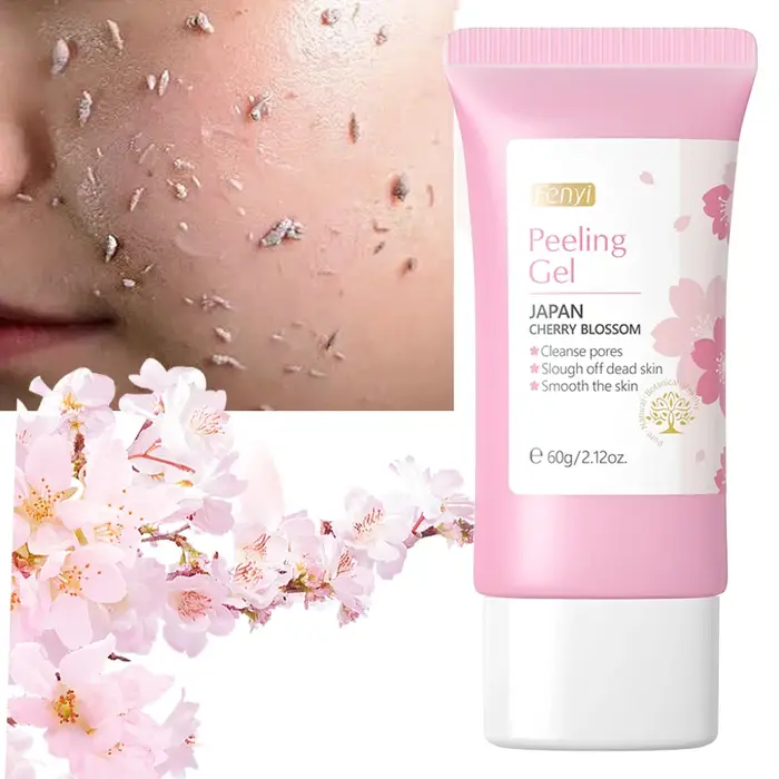 Sakura visage nettoyage en profondeur Gel exfoliant soins de la peau blanchissant hydratant réparation gommage