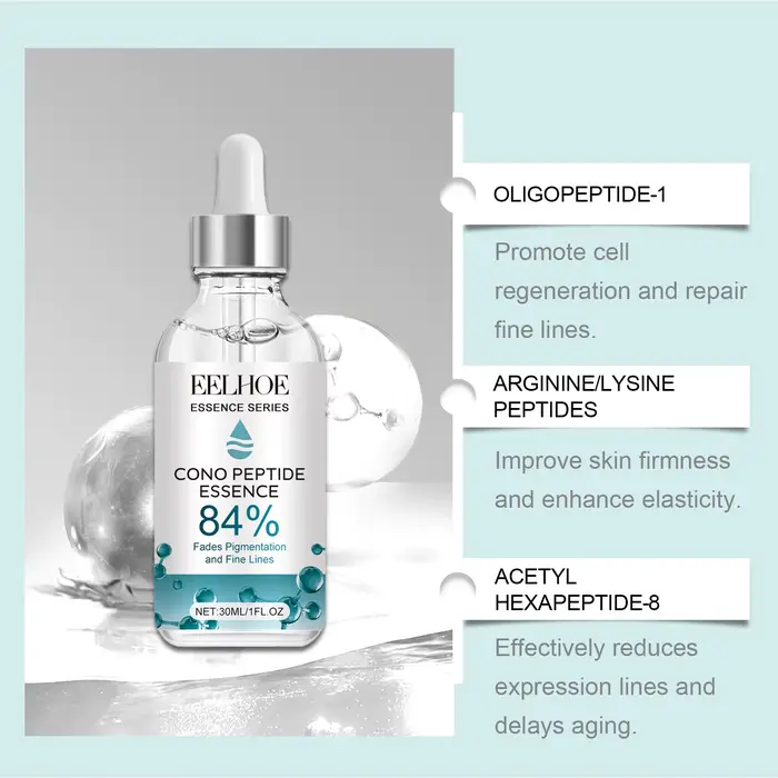 Sérum Visage à l'Acide Hyaluronique 84% Cono Peptide Essence : Atténue les Rides