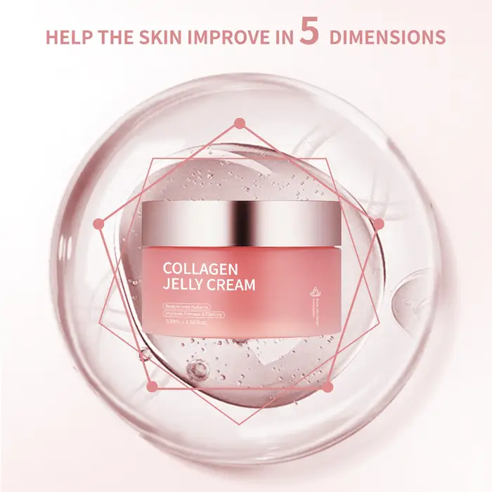 Crème pour le visage à la gelée de collagène, 100ml, raffermissante, hydratante, pour peau normale/s