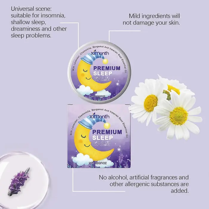Baume de Sommeil Premium 30g – Formule Naturelle Lavande & Camomille