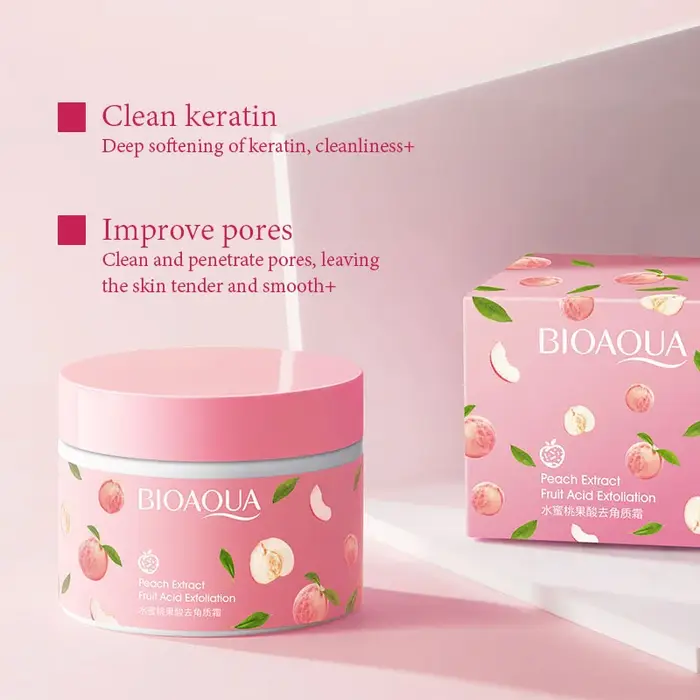 BIOAQUA miel pêche exfoliant crème pour le visage gommage
