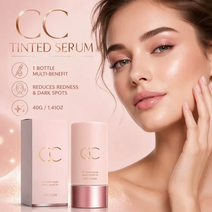 Crème Correctrice de Couleur CC Légère, Lisse, Sans Agglomération, Unifie le Teint, Éclat Naturel, Application Facile, Sans Maquillage pour Femme, Usage Quotidien