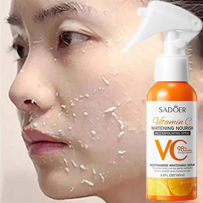 Vitamine C doux visage exfoliant Peeling Gel corps nettoyant gommage pied Peeling Spray points noirs