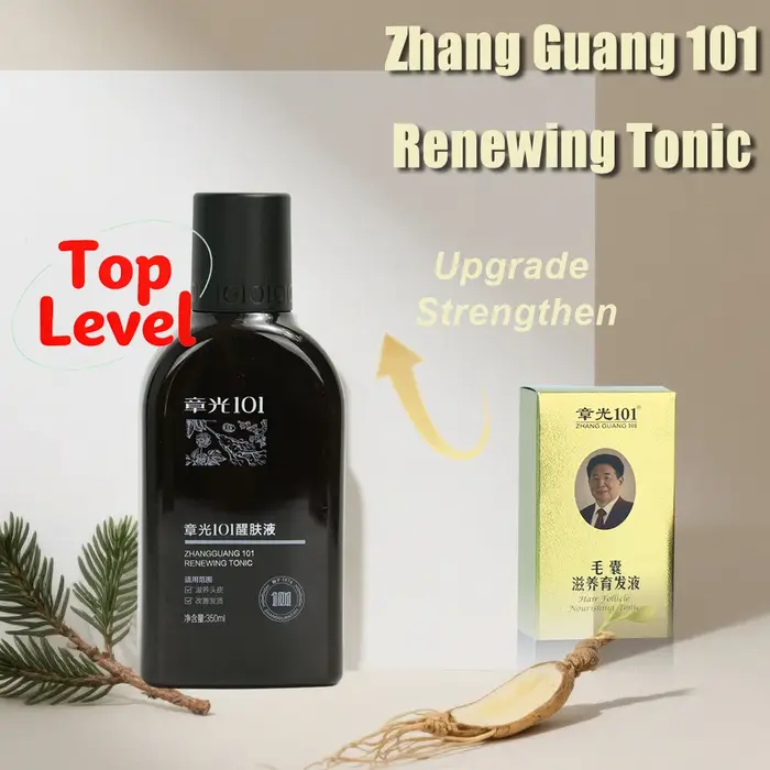 Zhang Guang 101 Tonique Régénérant à Base de Plantes Chinoises 350ml Fortifiant la Repousse des Chev