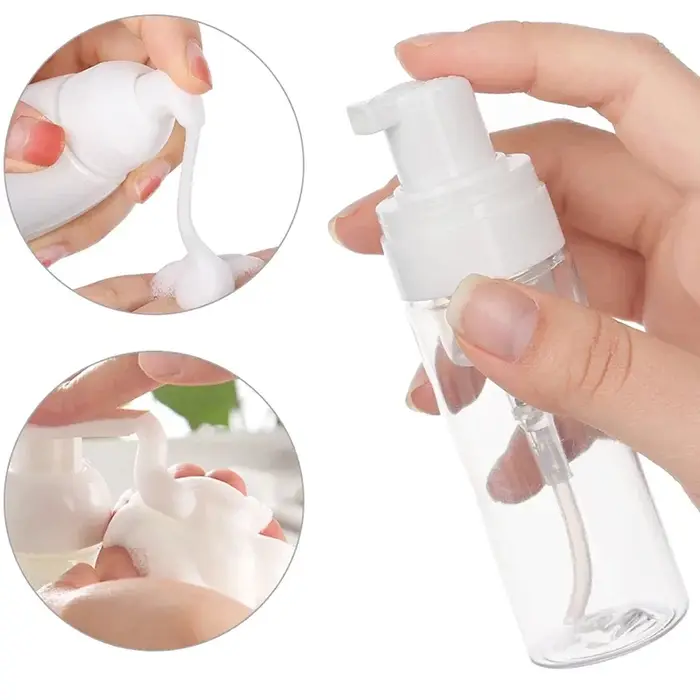 2 pièces 30ml 50ml 60ml 100ml bouteille de pompe à mousse en plastique vide visage cils