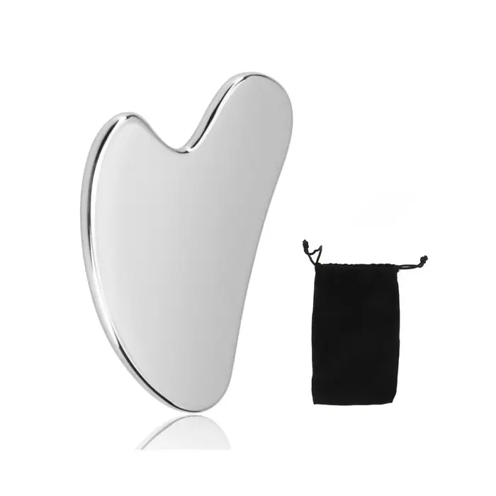 Rouleau Facial en acier inoxydable 304, ensemble d'outils pour le visage Gua Sha en métal, traitemen