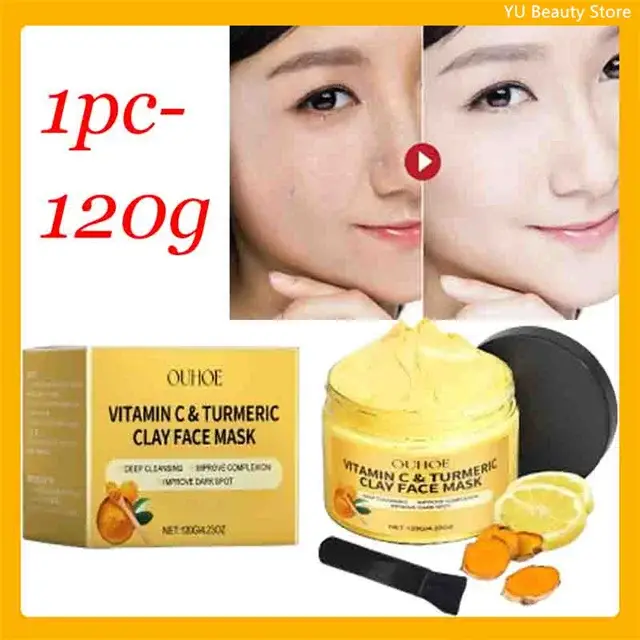 Masque en argile au curcuma et à la vitamine C